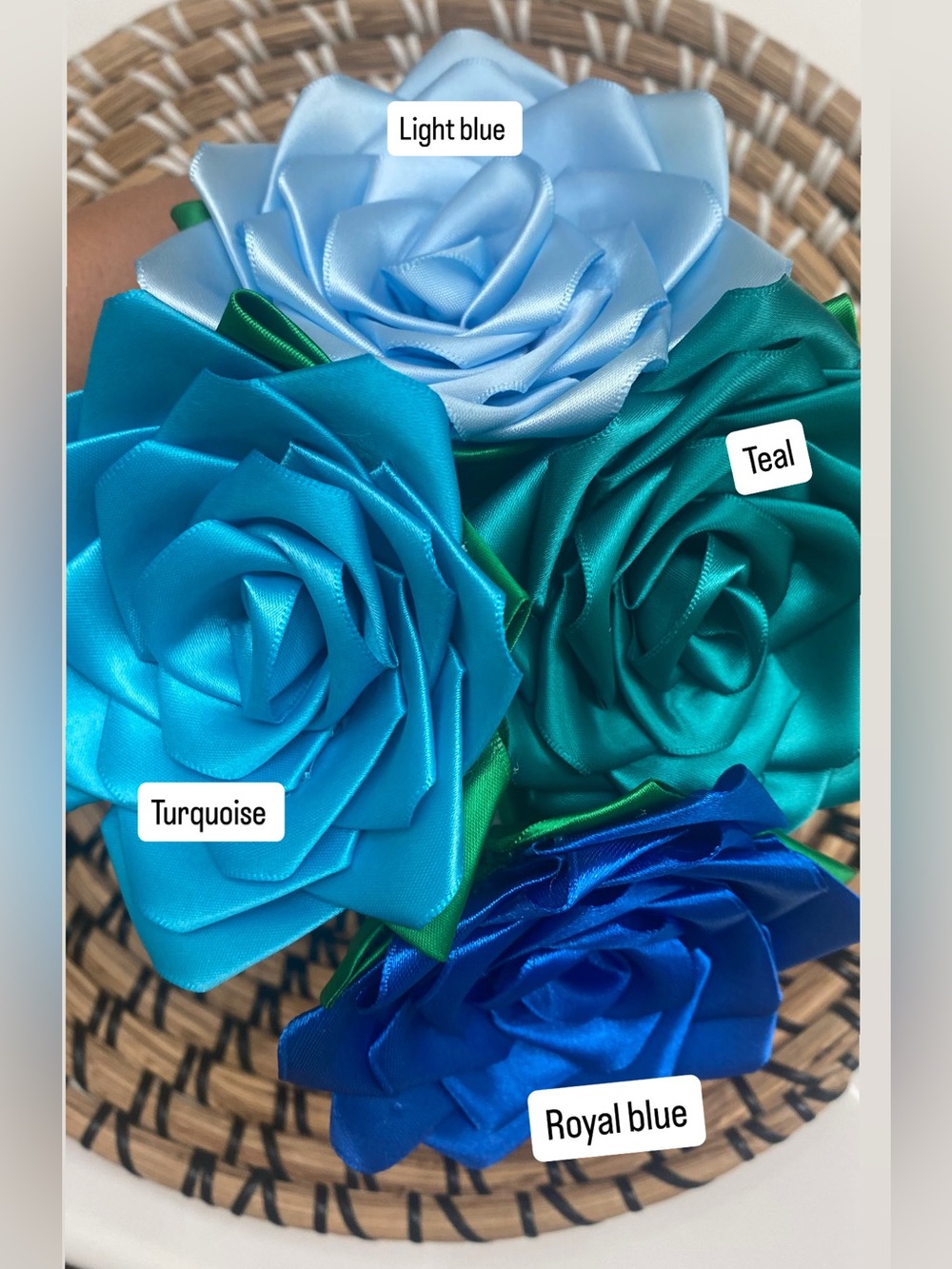 Hand Crafted Satin Rose Pen- Choose 1 - Picture 5 of 5